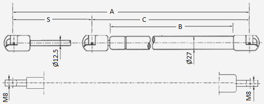 China Hood Lift Supports