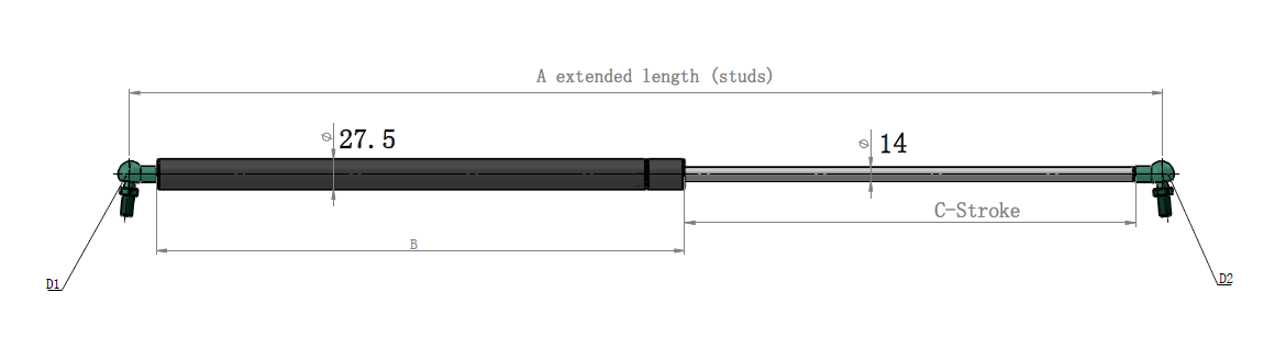 China Gas Lift Struts