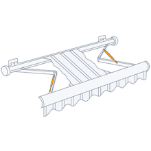 Ama-awnings anezikhali zokusekela