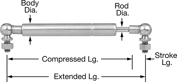 China Hatch Lift Support