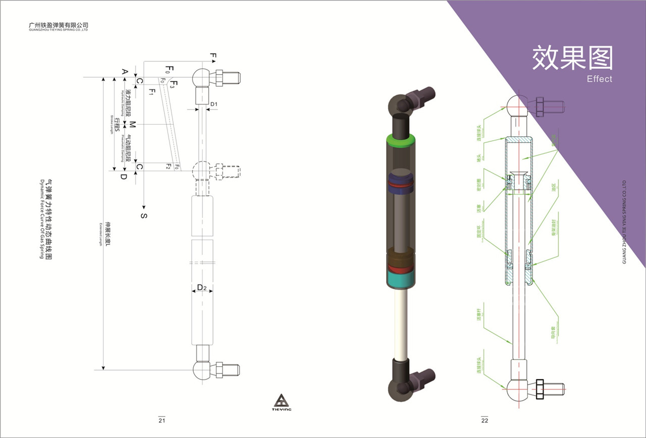 Custom gas spring & damper can be used for a variety of applications. (3)